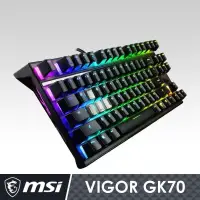 在飛比找PChome24h購物優惠-MSI微星Vigor GK70 Cherry MX RGB機