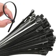 "Heavy-Duty Reusable Zip Ties – 100-Pack Nylon Self-Locking Cable Ties – Free &
