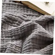 Cotton Blanket Soft Muslin Throw Blanket for Couch Bed Breathable 4-Layer Grey