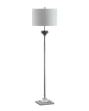 JONATHAN Y Amelia Lotus 59in Crystal Metal LED Floor Lamp