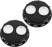PRETYZOOM 2pcs Ibc Tote Lid Cap Replacement Cover for Water Storage Tank Chemical and Agriculture Use Ventilated Design for Safety User Friendly Installation and Impact Resistant Materials