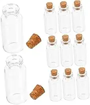 24Pcs Small Transparent Glass Wishing Bottles with Corks DIY Drift Bottles for Perfume Essential Oils Decor Lightweight Portable Storage