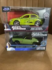 Jada Toys Fast and Furious Brian’s Mitsubishi Lancer Evo 1973 Chevy Camaro 1:32