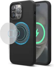 For iPhone 14 Pro Max Case MagSafe Liquid Silicone Anti-Scratch Gel Rubber Shockproof Protective Magnetic Cover for Apple (2022) - Black