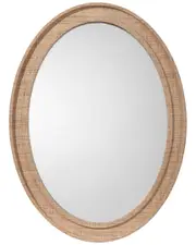 Jamie Young Valley Raffia Oval Wall Mirror