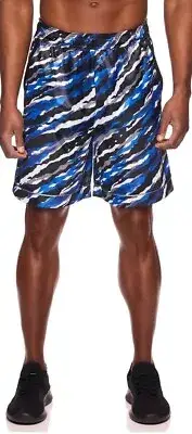 NWT AND1 Basketball Layup Shorts Camo Blue Men's Size Small 10" Inseam.