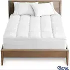 Pillow-top Mattress Pad Microplush Reversible Overfilled Goose Down Alternative