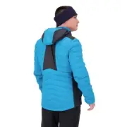 Salomon ESSENTIAL XWARM DOWN Men hooded Jacket Barrier Reef Blue Black Size M