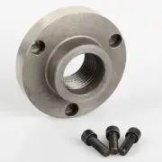 Threaded Back Plate Adapter 4" 3-Hole 1-1/2"-8 for Lathe Chucks