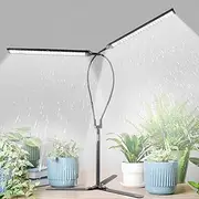 Grow Lights for Indoor Plants, Full Spectrum LED Lights for Indoor Growing, Double Head Gooseneck Plant Lamp with 10 Dimmable & On/Off