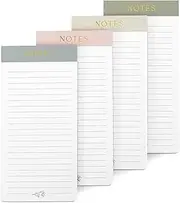 ZICOTO Set of 4 Magnetic Notepads for the Fridge – Effortlessly Organize Your Grocery Lists and Daily To-Dos – The Ideal Notepad for Your Refrigerator Shopping Lists