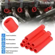 8PCS 2500° Spark Plug Wire Boots Heat Shield Protector Sleeve Cover For SBC BBC