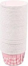 HEATSHAKING 50pcs Heat Resistant Paper Cupcake Liners Sturdy Baking Cups for Desserts for Weddings Birthdays and Parties Maintain Shape at High Temperatures