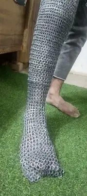 9 Mm Flat Riveted Chainmail Legging medieval Legging SCA LARP