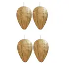 4 Pack Size Wasp Nest Decoy Hanging Fake Wasp Nest for Wasps Hornets1781