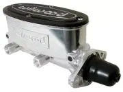 WILWOOD POLISHED ALUMINUM TANDEM CHAMBER MASTER CYLINDER,1" BORE