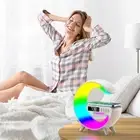 Night Light Bluetooth Speaker, Alarm Clock Touch Sensor Bedside Lamp Dimmable