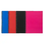 5pc Spirax 511 Hard Cover Notebook Writing Stationery Twin Wire 200-Pages Assort