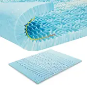 Queen 8Cm Memory Foam 7 Zone Mattress Topper Firm