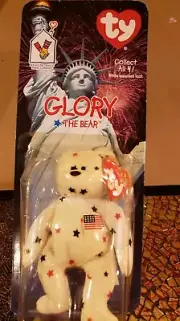 GLORY The Bear-1999 McDonalds Ty Beanie Baby with rare errors 1993 Original Pack