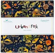 Expressions Batiks Urban Folk Dance 42 5-inch Squares Charm Pack Riley Blake 5-23115A-42