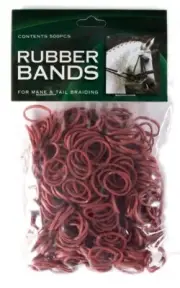 Mane Braid Rubber Bands Chestnut - 500pcs