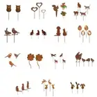 Metal Yard Decors Garden Art Rusted for Outside Decorations
