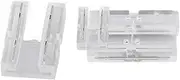 FCOB COB LED Strip Connector 8mm, Transparent Solderless Connectors for COB LED Strip to 2 Pin Wire, Easy Connection for LED Strip Lights, Pack of 20