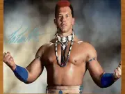 TATANKA ! WWF WWE Hand Signed 8x10 Photo! Rare! LJN Hasbro (no proof pic sorry)
