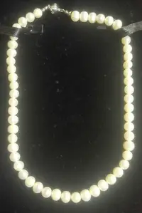 在飛比找Yahoo!奇摩拍賣優惠-7mm二手天然珍珠項鍊