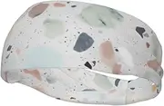 [FHEDVBN] Terrazzo Marble Pastel Sweatbands for Men Women Sport Headbands Moisture Wicking Athletic Sweat Band Fashion Non Slip Hairband for Tennis, Basketball, Running, Gym