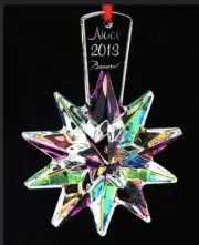 Baccarat 2013 Annual Ornament Christmas Star Iridescent xmas tree New in Box