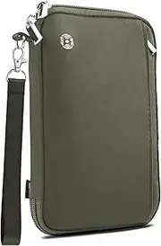 [WALNEW] Passport Holder for Travel Family, RFID-Blocking Travel Wallet Holder for 6 Passports, Water Resistant Bag Document Organizer for Cards, Cash, Boarding Passes, Tickets, Gray, Classic