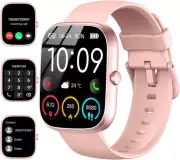 Smart Watch For Men/Women Waterproof Heart Rate/Sleep Monitor Bluetooth - Pink