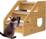 Dog Stairs & Steps,3-Steps Dog Steps For Medium/Small Dogs, Old Cats | Non-Slip Pets Steps Dog/Cat Ladder For Beds,