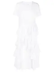 [COMME des GARCONS COMME des GARCONS] 荷葉邊疊層 T 卹連衣裙