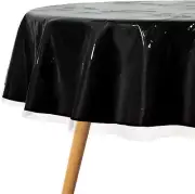 60 Inch Clear Plastic Round Table Cloth Waterproof Dinner Table Protector Cover