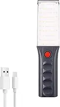 LED Rechargeable Worklight,Cordless Battery Powered Powerful Inspection Trouble Light with White Lamp/Flash Red Light/Flash Blue Red Light,Magnet and Hook for Mechanic,Camping,BBQ,Emergency