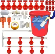 SAIDIC Complete Set Automatic Chicken Waterer, DIY Pipes Chicken Watering System,Chicken Water Cup,Poultry Watering Cup,Chicken Feeder Waterer
