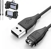 Leonids for Garmin Watch Witch 2 Pack USB-C Charger Adapter for Garmin Fenix 8 7 6 5 S X E Charger, Garmin Forerunner 965 945 745 935 45/45 S 245 245 Music, Instinct 1 2 (USB/L Type)