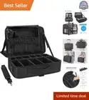 Portable Large Capacity Makeup Case 3 Layers - Professional Cosmetic Organizer