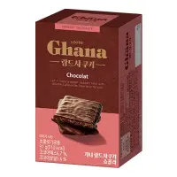 在飛比找蝦皮購物優惠-韓國進口樂天Ghana加納巧克力曲奇餅干91g辦公室休閑零食