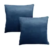 Alastairs Augusta Navy Pair of Flannel Fleece European Pillowcases 65 x 65 cm