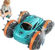 Four-Wheel Drive Remote Control Car - Remote Control Race Car Boat Model | Water Toy with Dazzling Lighting Effects for Desert, Rock Terrain, 45-Degree Slopes, Grass