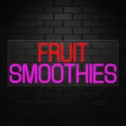 Fruit Smoothies Neon Sign for Retail Displays | LED Flex Neon |30"W x 12"H x 1"D