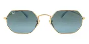Ray-Ban RB3556N Octagonal 91233M Men's Sunglasses Gold Size 53