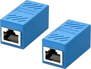 Ethernet Coupler Female to Female, RJ45 Inline Coupler Connector Ethernet Extende (2 Pack) for Cat8, Cat7, Cat6, Cat5 Ethernet Cable