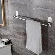 Self Adhesive Towel Bar, Ceinterau 70cm Bathroom Towel Rack Stick on Bath Towel Rail Holder No Drill, SUS 304 Stainless Steel
