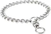 SGODA Chain Dog Training Choke Collar with Swivel, Stainless Steel, 20in, 3.0mm