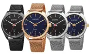 Men's August Steiner AS8265 Automatic Date Stainless Steel Mesh Bracelet Watch
